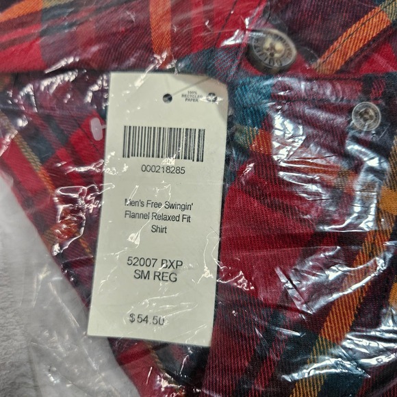 Flannel Plaid Shirt Mens SMALL Duluth Free Swingin Relax Fit Shacket Lumberjack - Picture 3 of 3